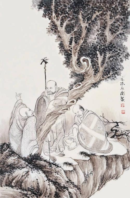 李永衡 摹古铸今——从临摹石涛《百罗汉图》看罗汉文化的当代赓续
